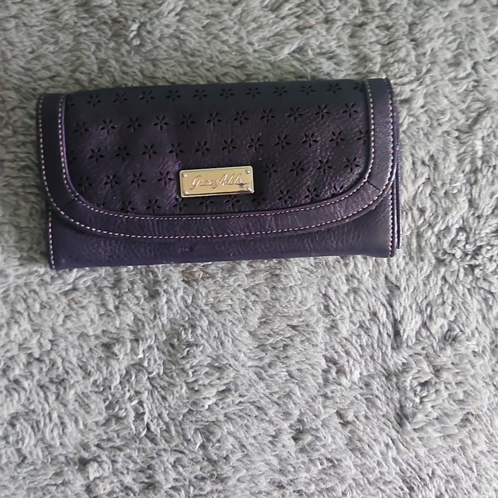 Grace Adele Purple Snap Front Wallet - image 1